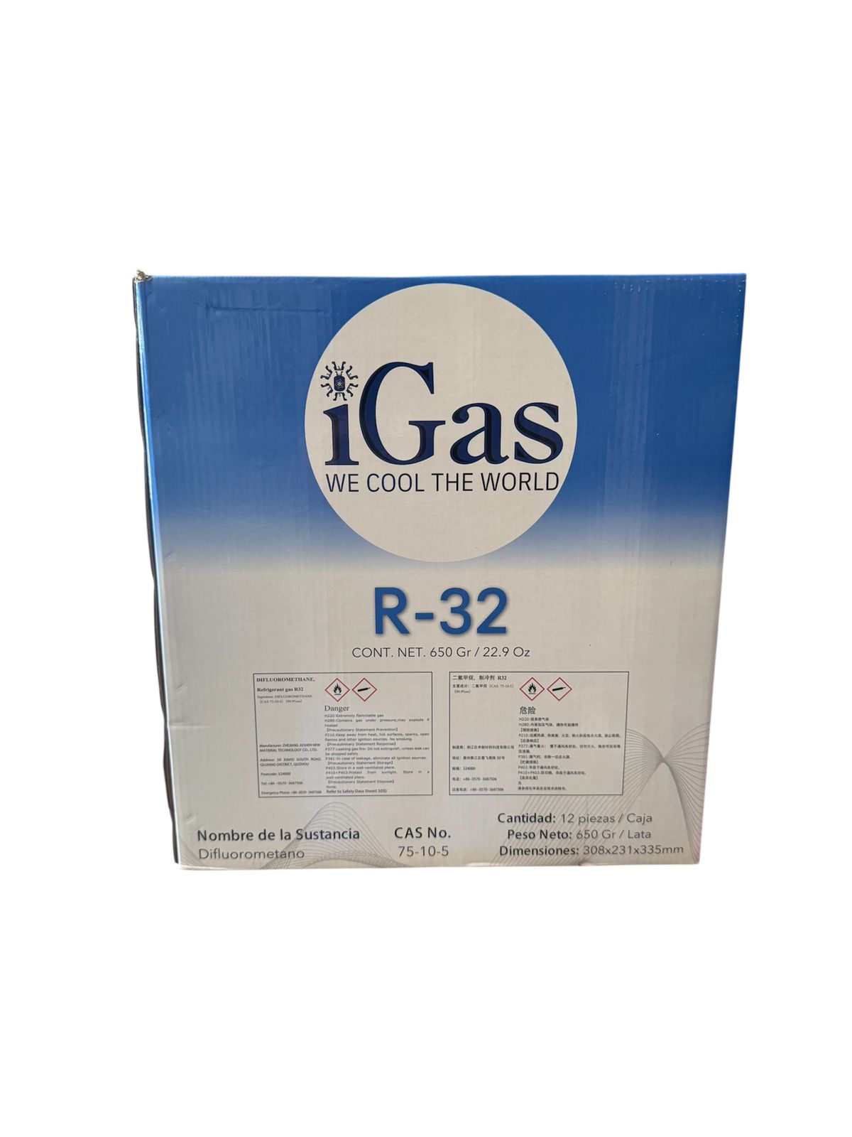 GAS REFRIGERANTE IGAS R32 LATA 650 GR